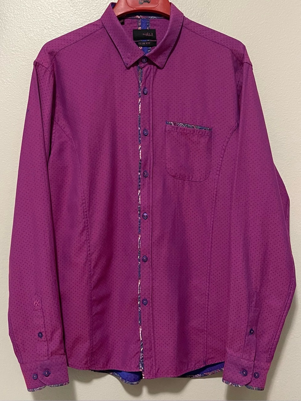 Eight X Premium for Buckle Slim Fit Button Down - Textured Dobby & Paisley - XXL